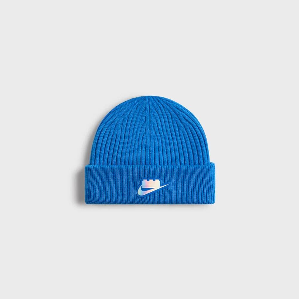Nike x LEGO Collection Peak Beanie Cobalt Blaze/Brave Blue OS HV9263-470 NEW